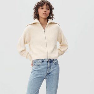 Everlane Chunky Zip Up Cardigan
